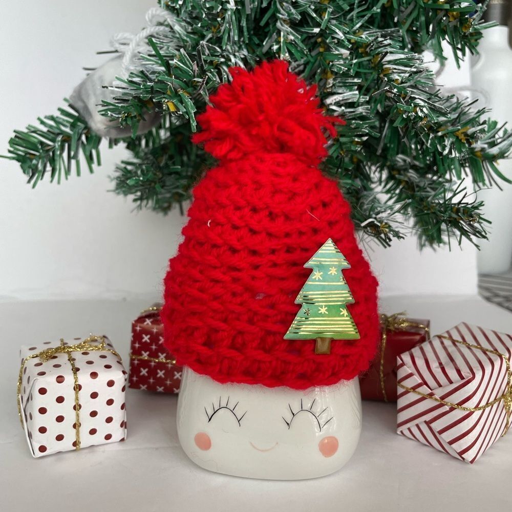 427 - MARSHMALLOW MUG CHRISTMAS HAT IN RED‎